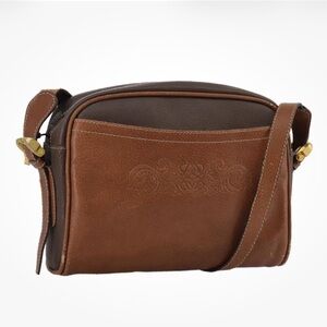 Authentic Vintage LOEWE Anagram Leather Camera Crossbody Bag